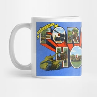 Greetings from Fort Hood, Texas - Vintage Large Letter Postcard Mug